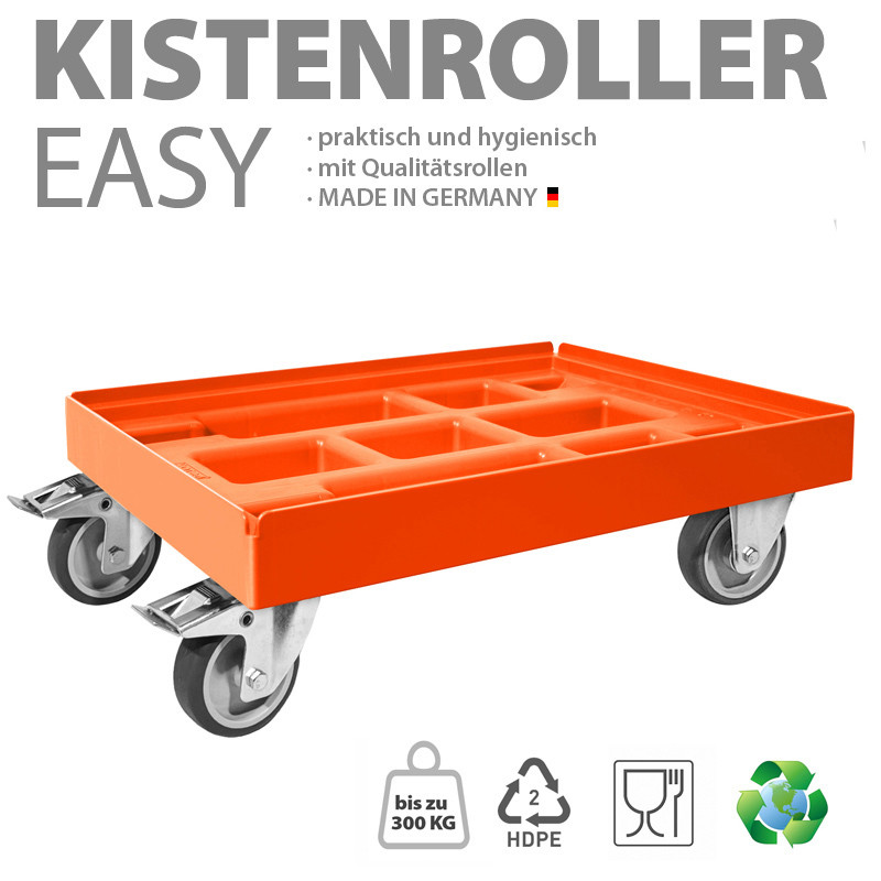 KISTENROLLER EASY 600x400 RAL 2004 orange